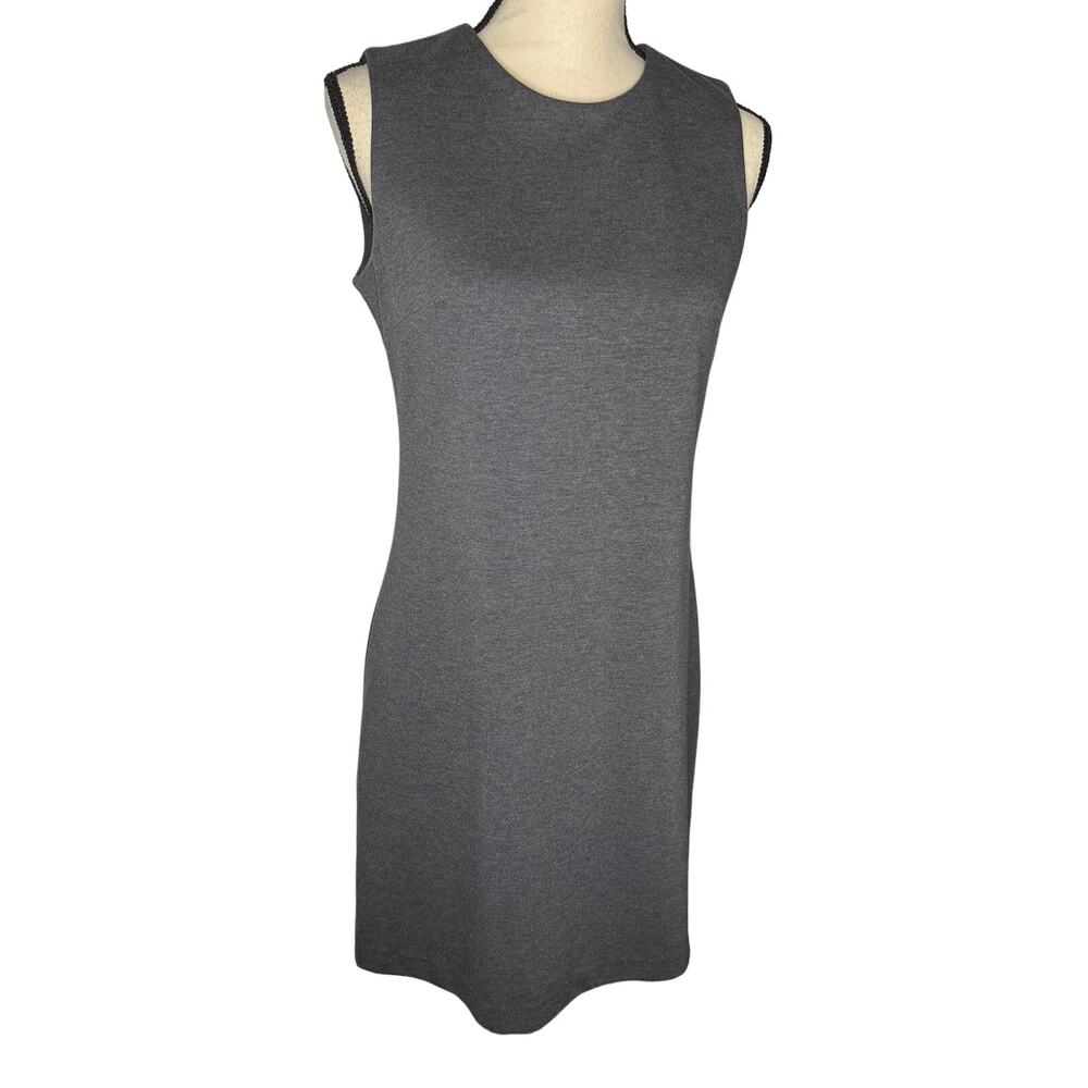 Calvin Klein Sleeveless Dress Size 6 in Gray with Back Silver Zipper